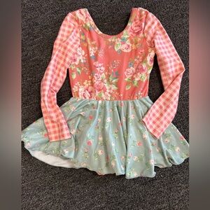 Sweet Honey floral skirted leo